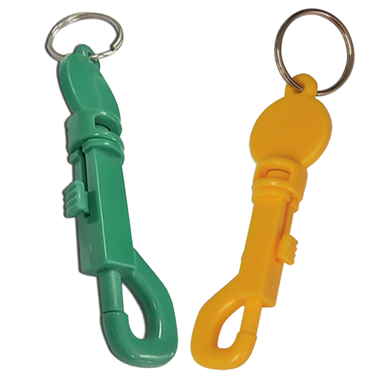 10pcs Plastic Keychain Clips Rotary Snap Hook Keyring Holder Split